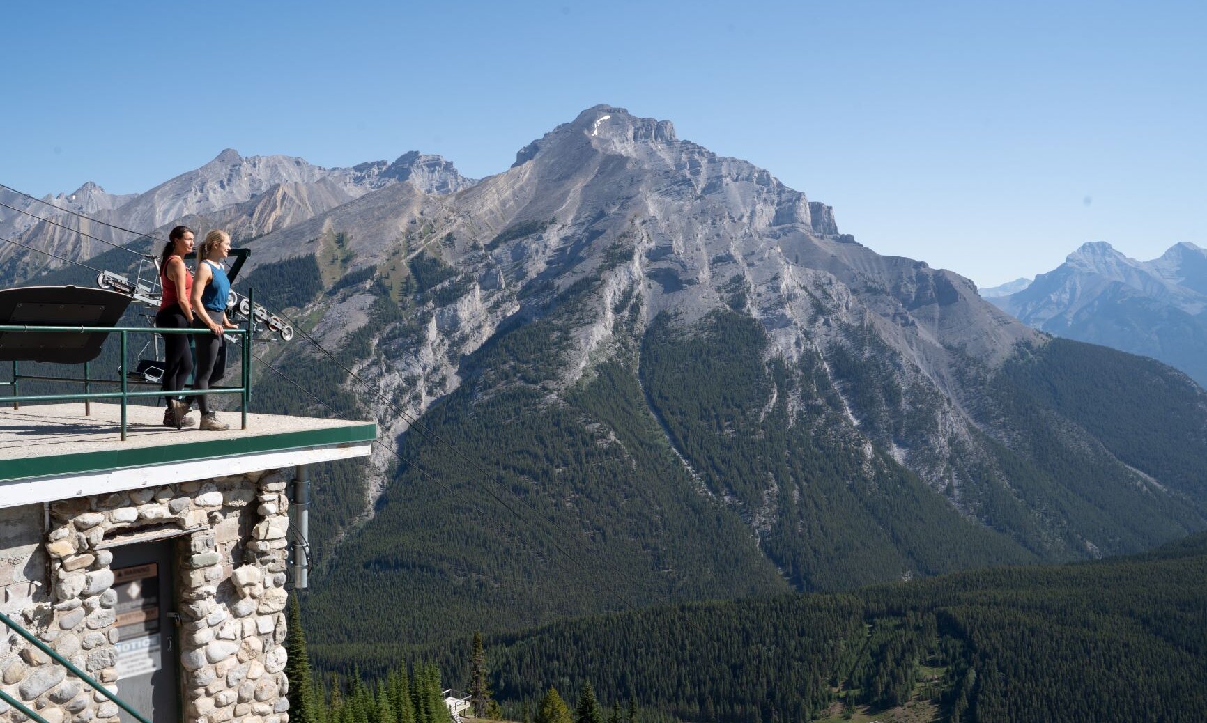 Viewing deck from the top of Mount Norquay chairlift
