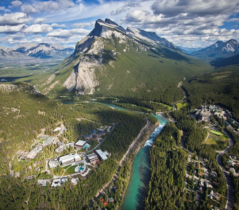Overview image of Banff National Park and Town of Banff