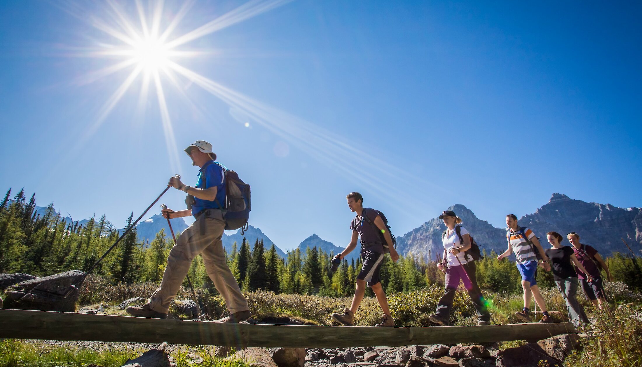 Enjoying the Golden Larches at Larch Valley