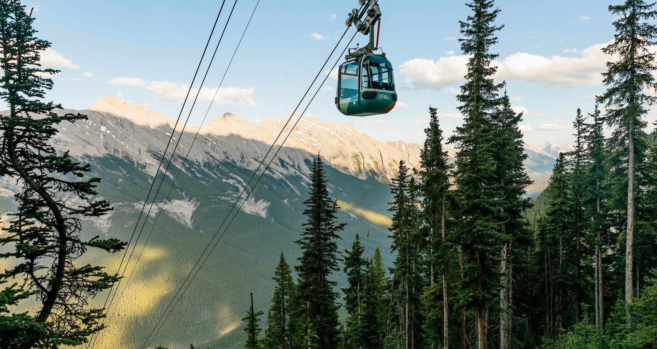 The Banff Gondola Soaring up Mount Sulphur In Banff