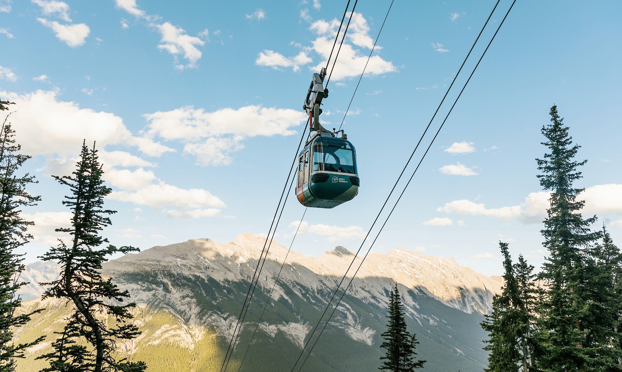 Ride to the top of the Banff Gondola in summer