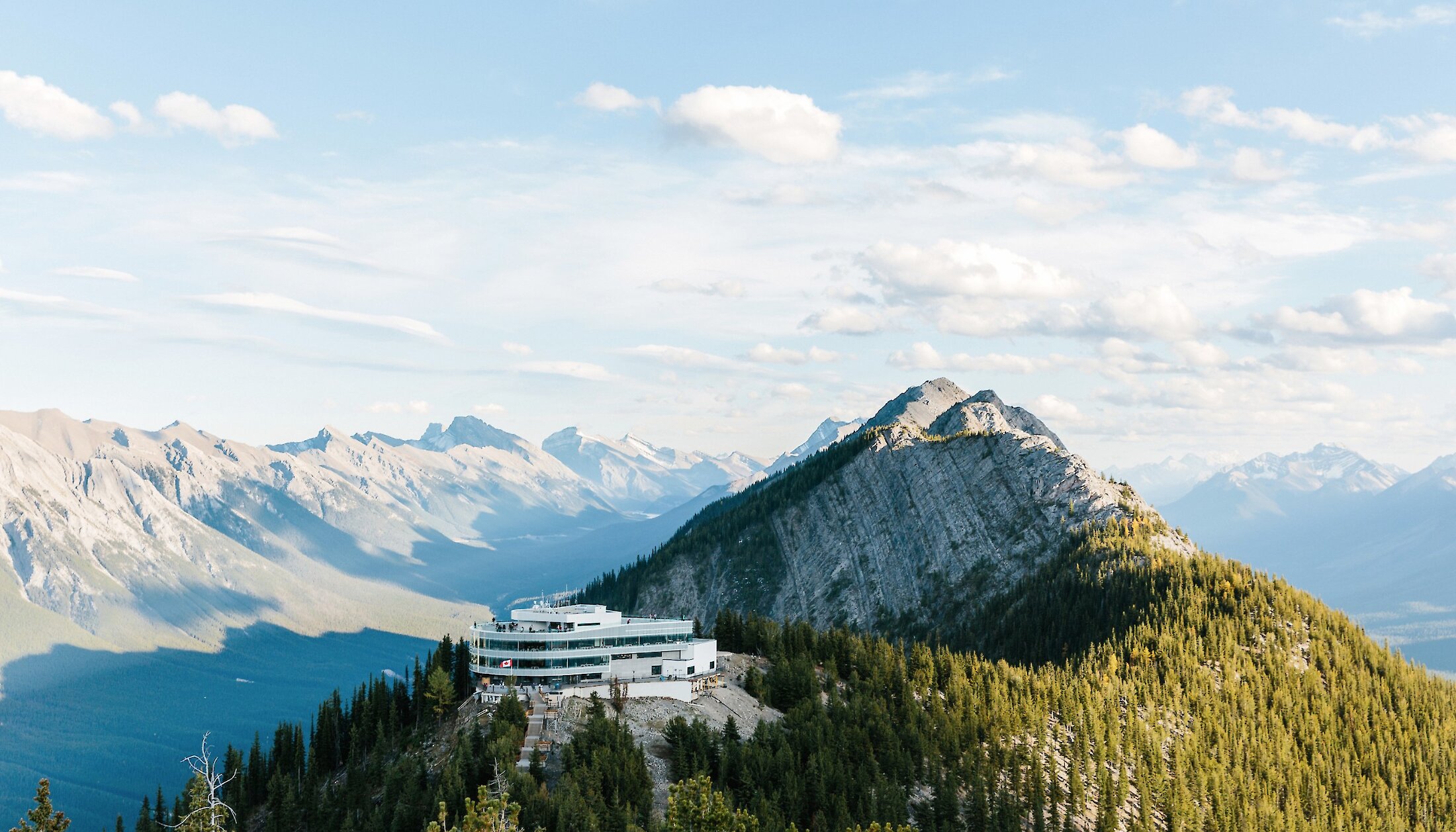 The Banff Gondola at the top of Sulphur Mountain