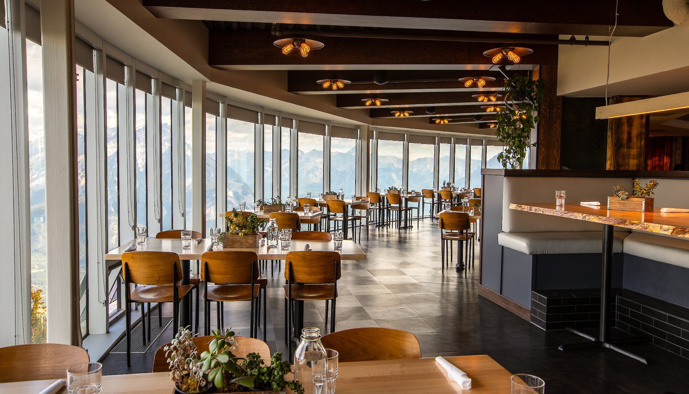 A view of the Northern Lights Alpine Kitchen at the Banff Gondola