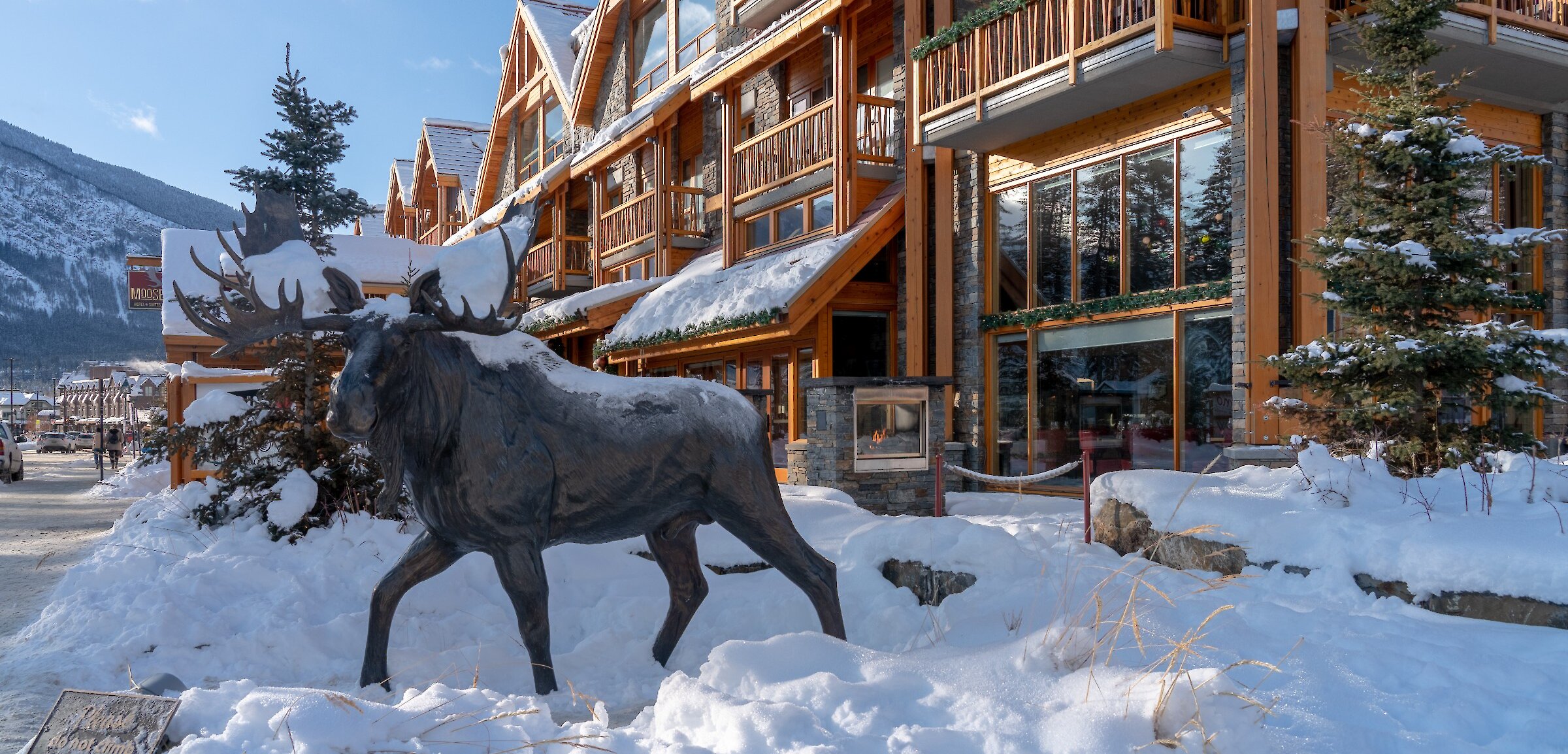 A view of Moose Hotel from Banff Avenue