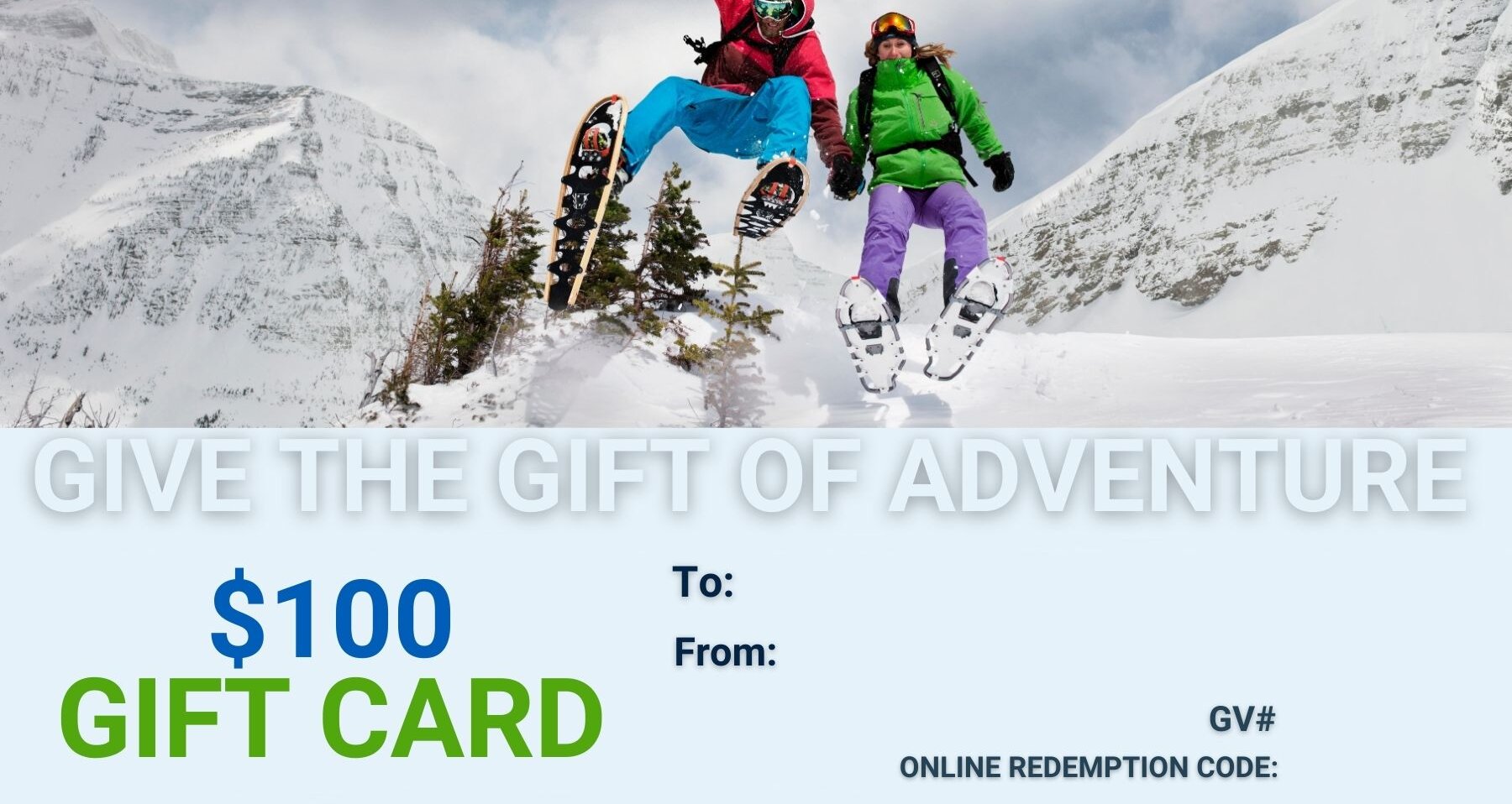 Banff Adventures Gift Card Christmas